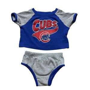 Chicago Cubs Slugger Creeper Set Royal Heather Gray Baby Size 6-9 Mo MLB Outfit